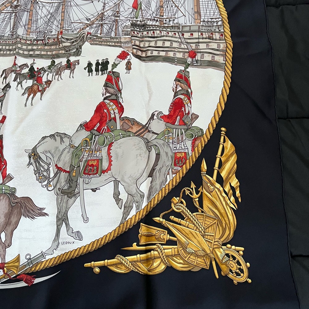 Hermès Paris “Marine et Cavalerie” Silk Scarf - Picture 3 of 10